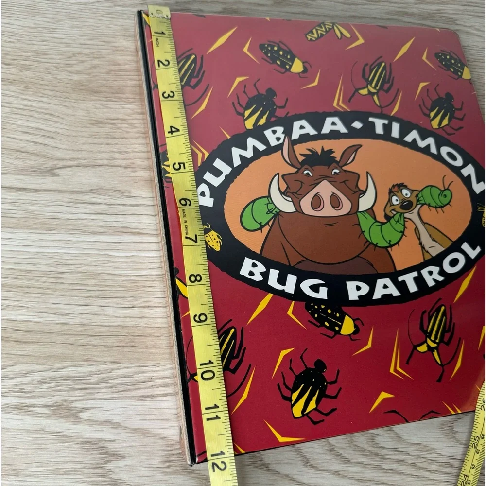 Disney The‎ Lion King Impact Inc. Timon and Pumba Bug Patrol 3 Ring Binder 90’s